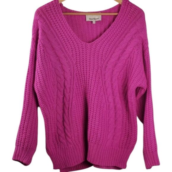 Anthropologie HEARTLOOM Evon Cable V Neck Sweater Size M - Picture 11 of 11